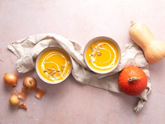 Vegane Kuerbissuppe