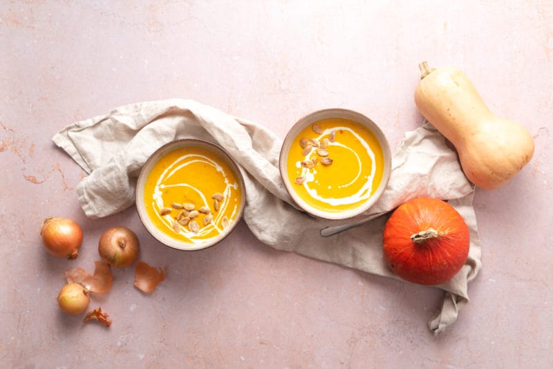 Vegane Kuerbissuppe